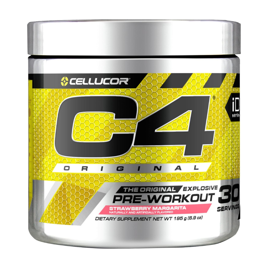 C4 Original Pre Workout Powder with Zero Sugar, Beta-Alanine, Vitamin C, for Energy, Focus & Performance, Strawberry Margarita Flavor – 30 Servings