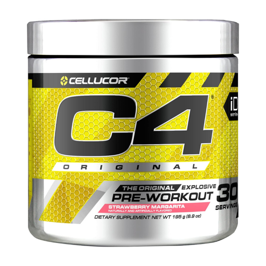 C4 Original Pre Workout Powder with Zero Sugar, Beta-Alanine, Vitamin C, for Energy, Focus & Performance, Strawberry Margarita Flavor – 30 Servings