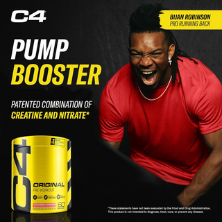 C4 Original Pre Workout Powder with Zero Sugar, Beta-Alanine, Vitamin C, for Energy, Focus & Performance, Strawberry Margarita Flavor – 60 Servings
