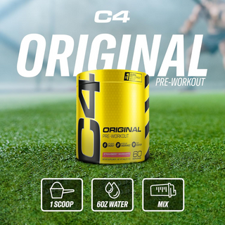 C4 Original Pre Workout Powder with Zero Sugar, Beta-Alanine, Vitamin C, for Energy, Focus & Performance, Strawberry Margarita Flavor – 60 Servings