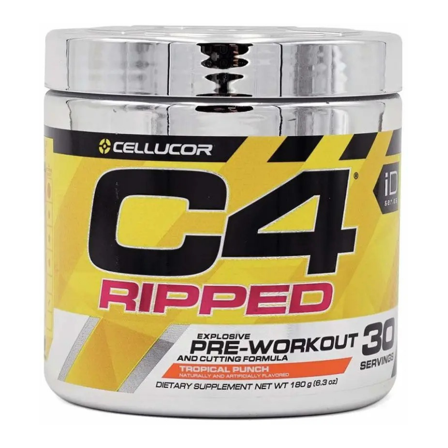 C4 Ripped Pre Workout Powder with CarnoSyn Beta-Alanine & L-Carnitine, Zero Sugar Energy Supplement for Fat Loss, Focus & Performance, Tropical Punch Flavor – 30 Servings