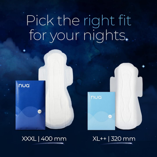 Nua Ultra Safe Sanitary Pads with Wings – Leak-Proof, Rash-Free, Toxin-Free, Soft Top Layer for All-Day Comfort, Daily Protection - XL++ (10 Pads)