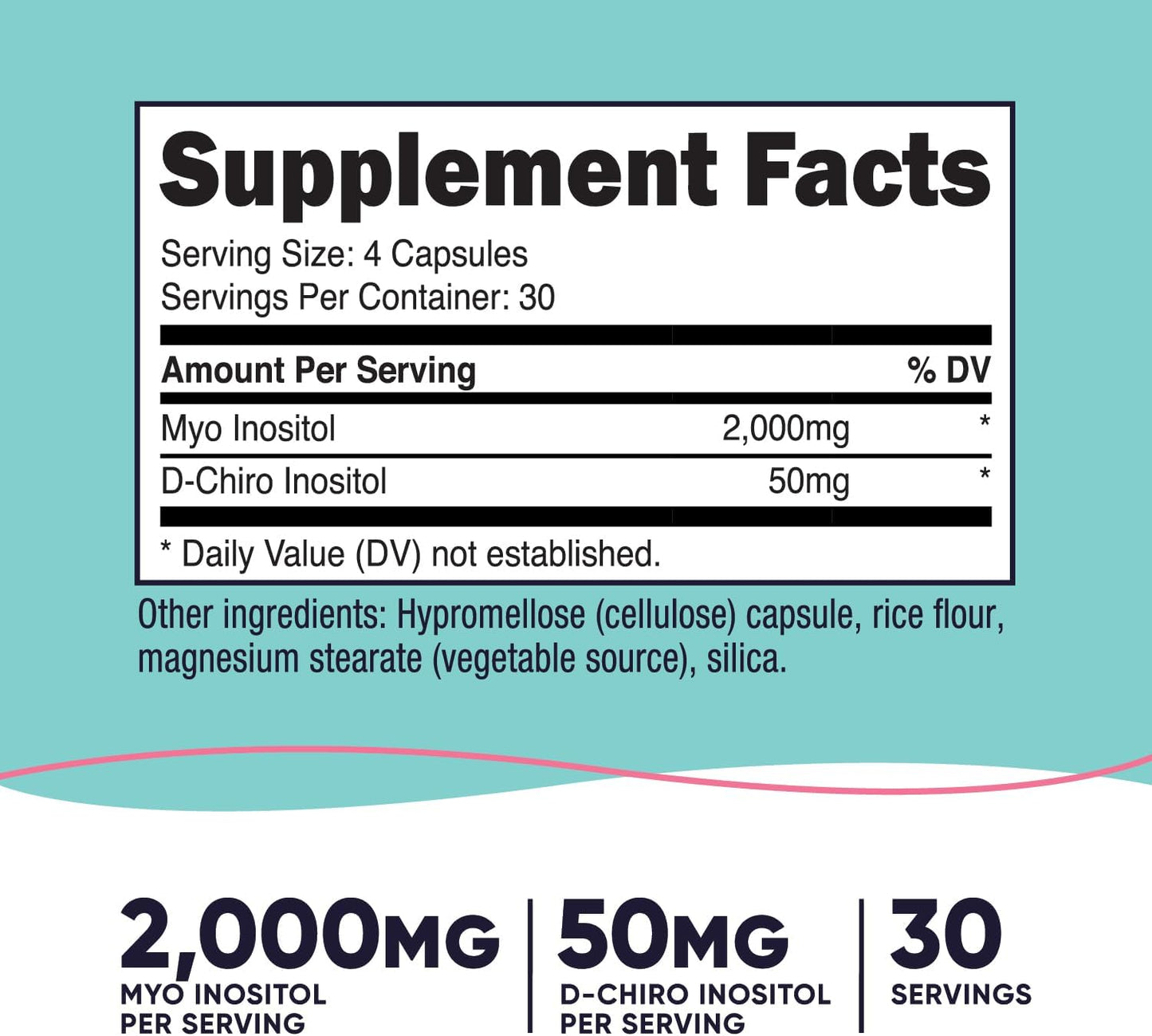 Nutricost Myo + D Chiro Inositol Capsules for Women - 120 Capsule