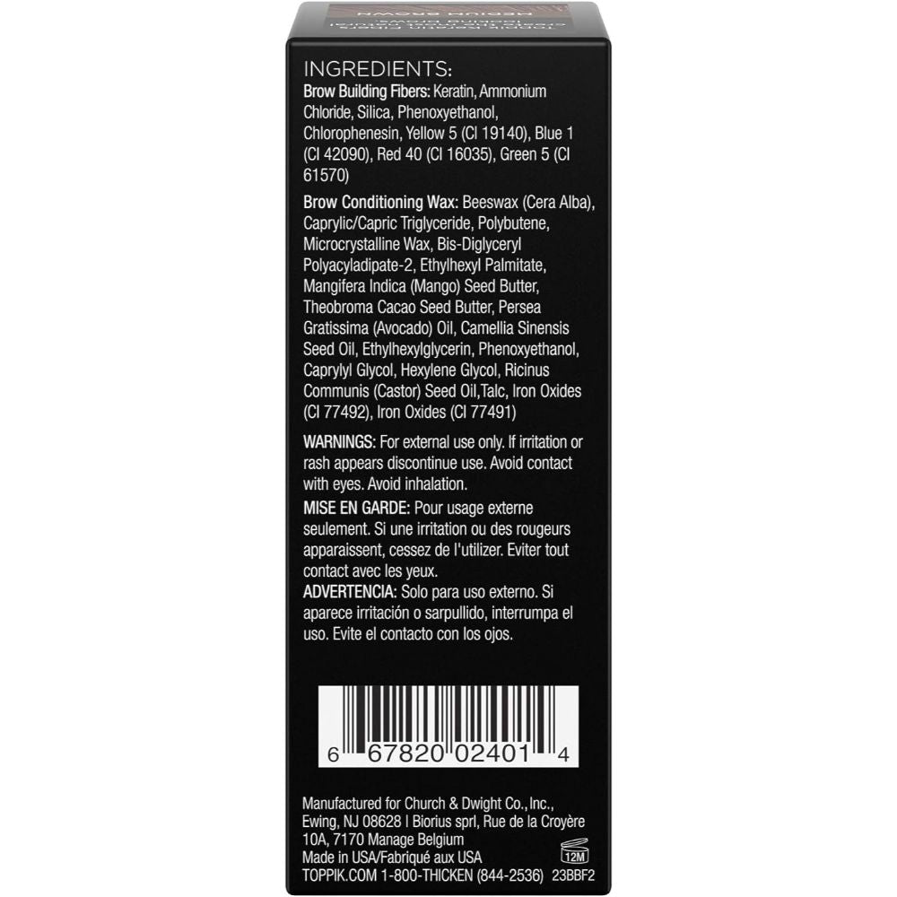 ingredients in Toppik Brow Building Fibers