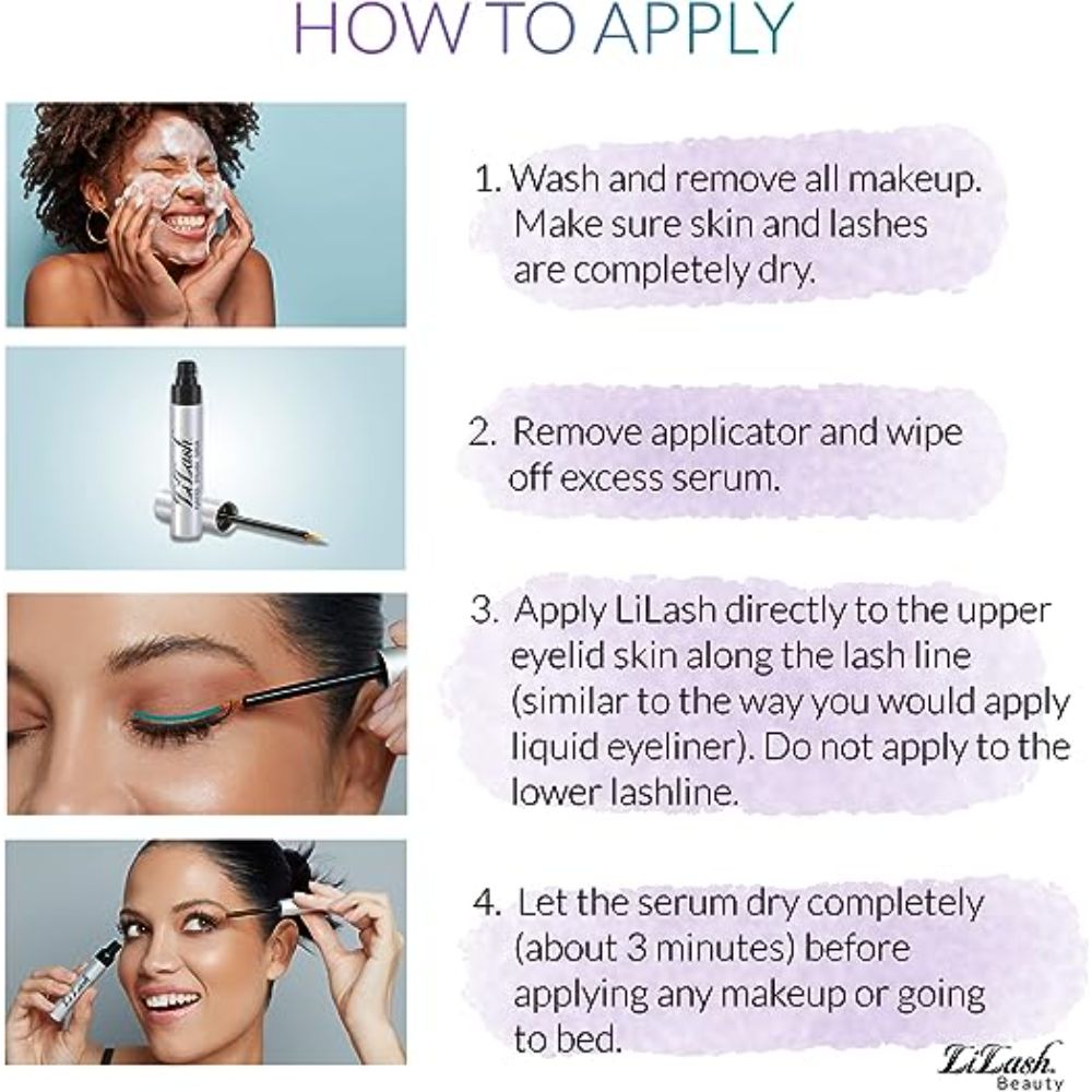apply lilash directly to upper eyelid