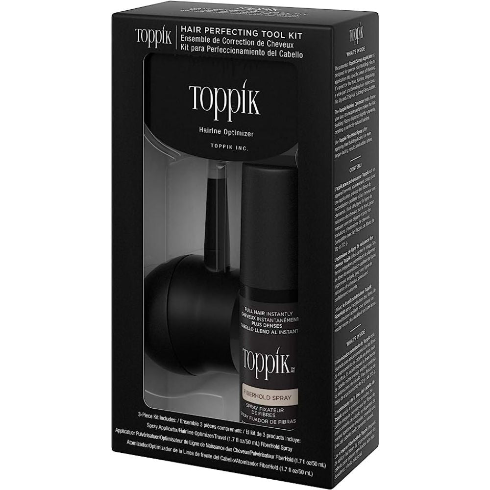 Toppik Hair Perfecting 3 pc Tool Kit (Hairline Optimizer, Fiber Application Pump, Fiber Hold Spray)