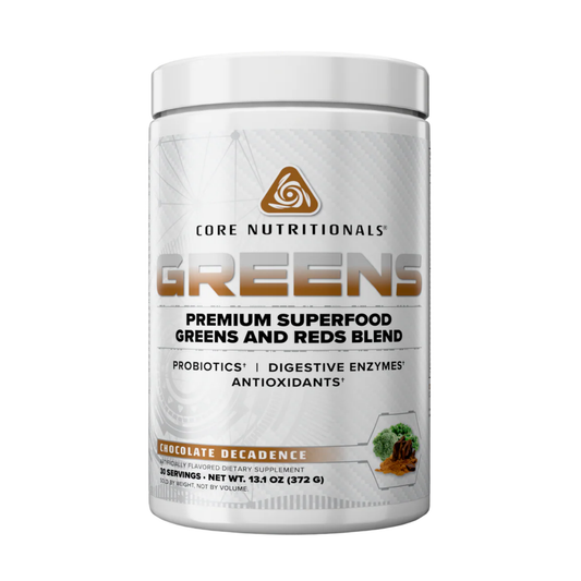 Core Nutritionals Greens Premium Superfood Powder with Probiotics & Digestive Enzymes - Chocolate Decadence (30 servings)