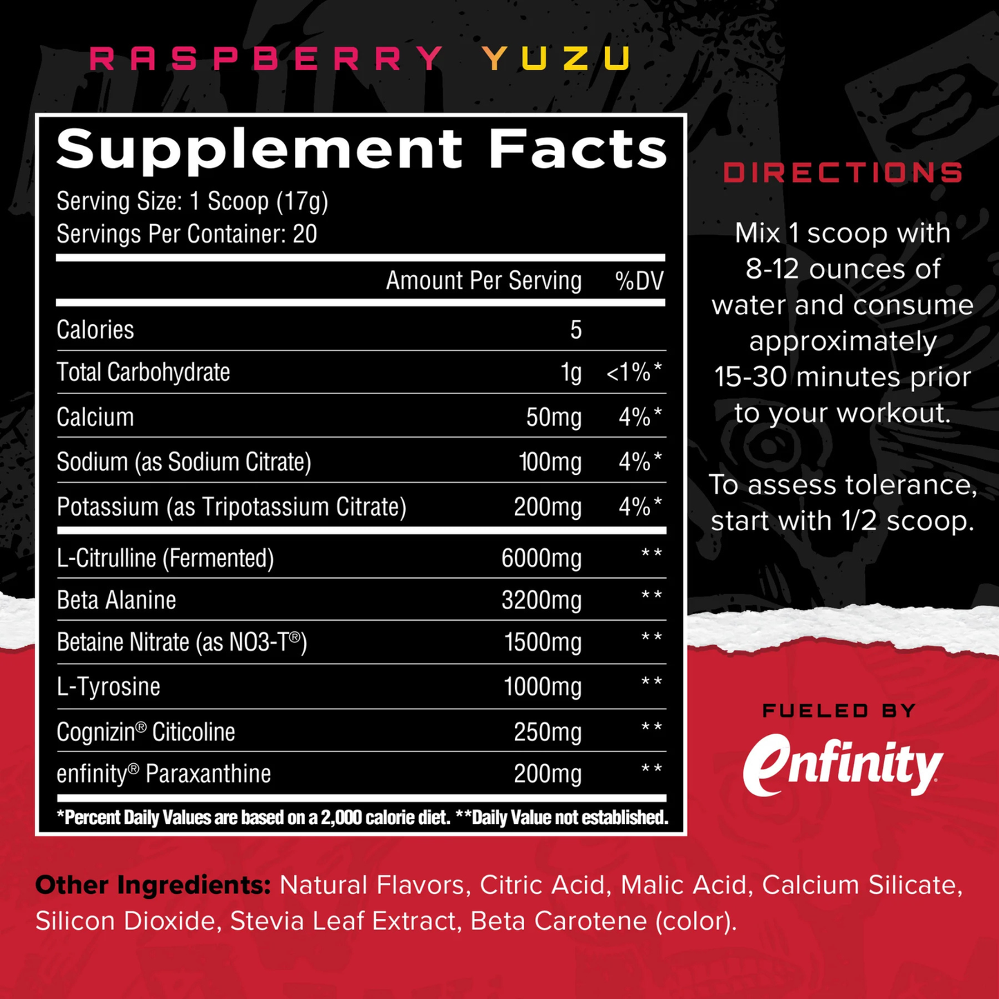 Unmatched Outlier | Pre-Workout Sports Supplement for Energy & Performance - Raspberry Yuzu (20 servings)