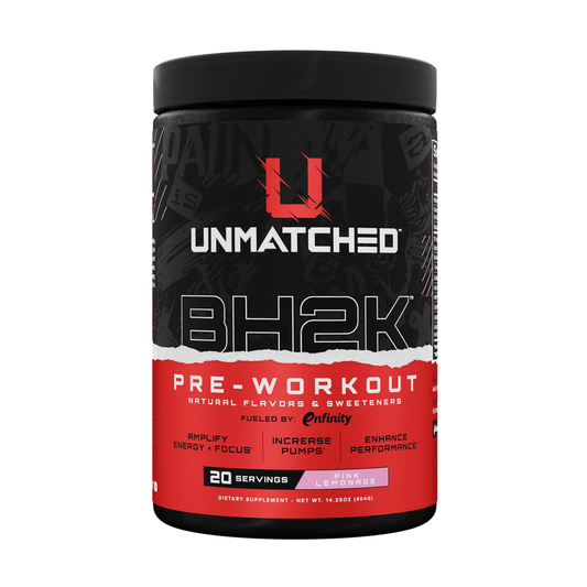 Unmatched BH2K | Advanced Pre-Workout Sports Supplement for Energy & Performance - Pink Lemonade (20 serving)