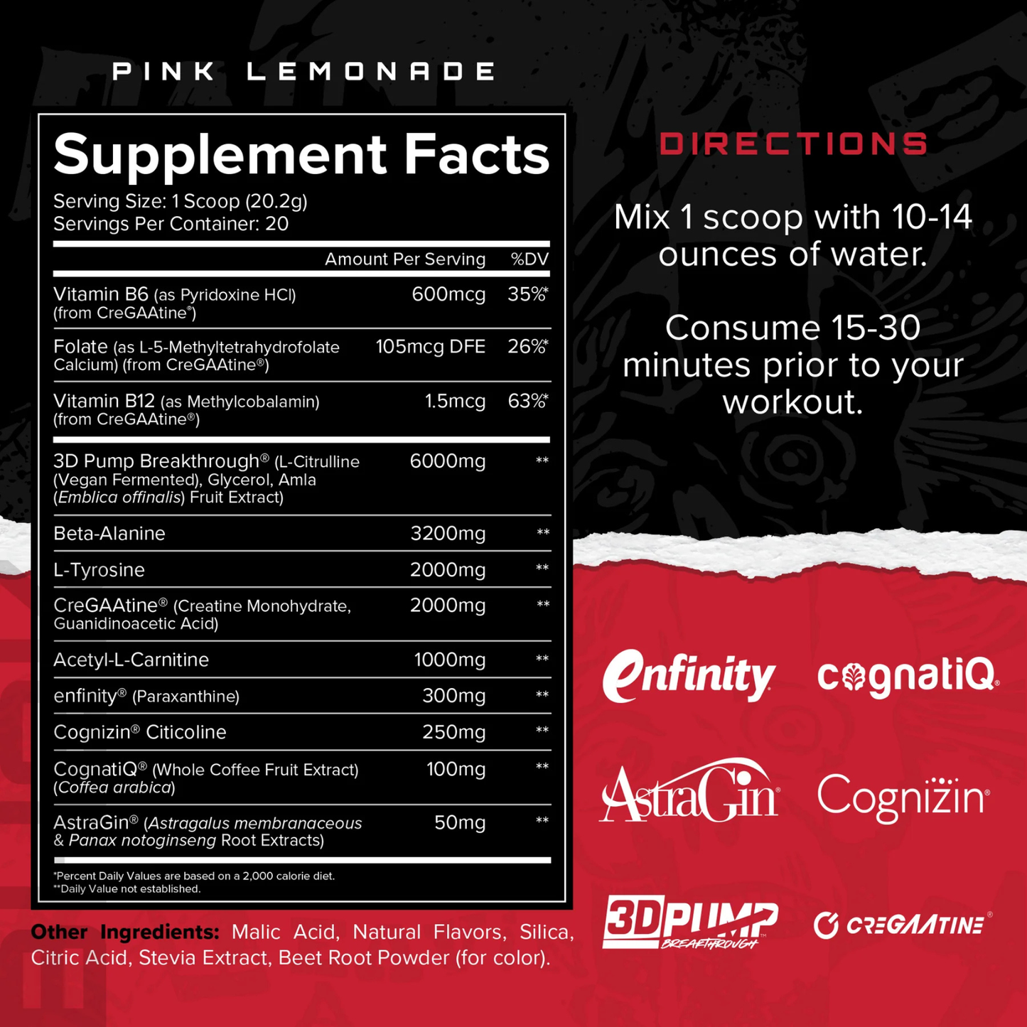 Unmatched BH2K | Advanced Pre-Workout Sports Supplement for Energy & Performance - Pink Lemonade (20 serving)