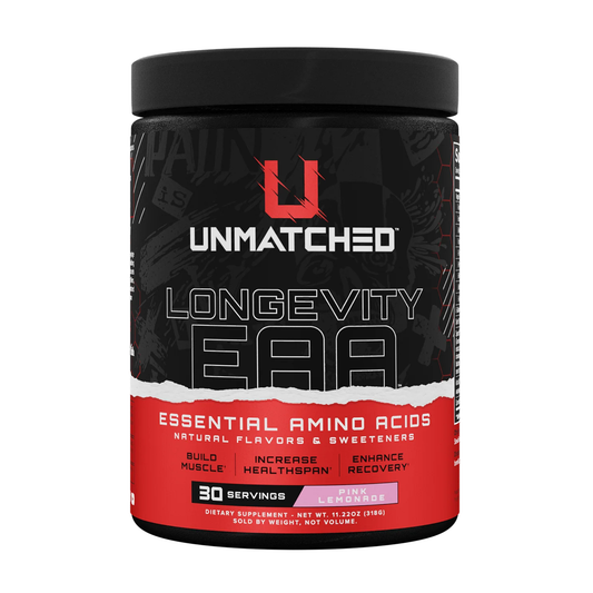 Unmatched Longevity EAA | EAA Powder & Amino Acid Supplement - Pink Lemonade (30 serving)