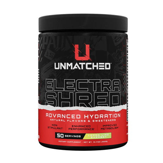 Unmatched ElectraShred | Hydration Powder with Electrolyte Blend- Lemon Lime Sherbet (50 serving)