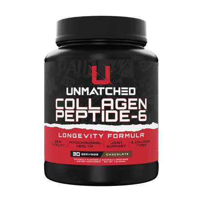 Unmatched Collagen Peptides 6 – Best Collagen Supplement for Skin, Hair & Joint Support - Chocolate Flavor (30 servings)