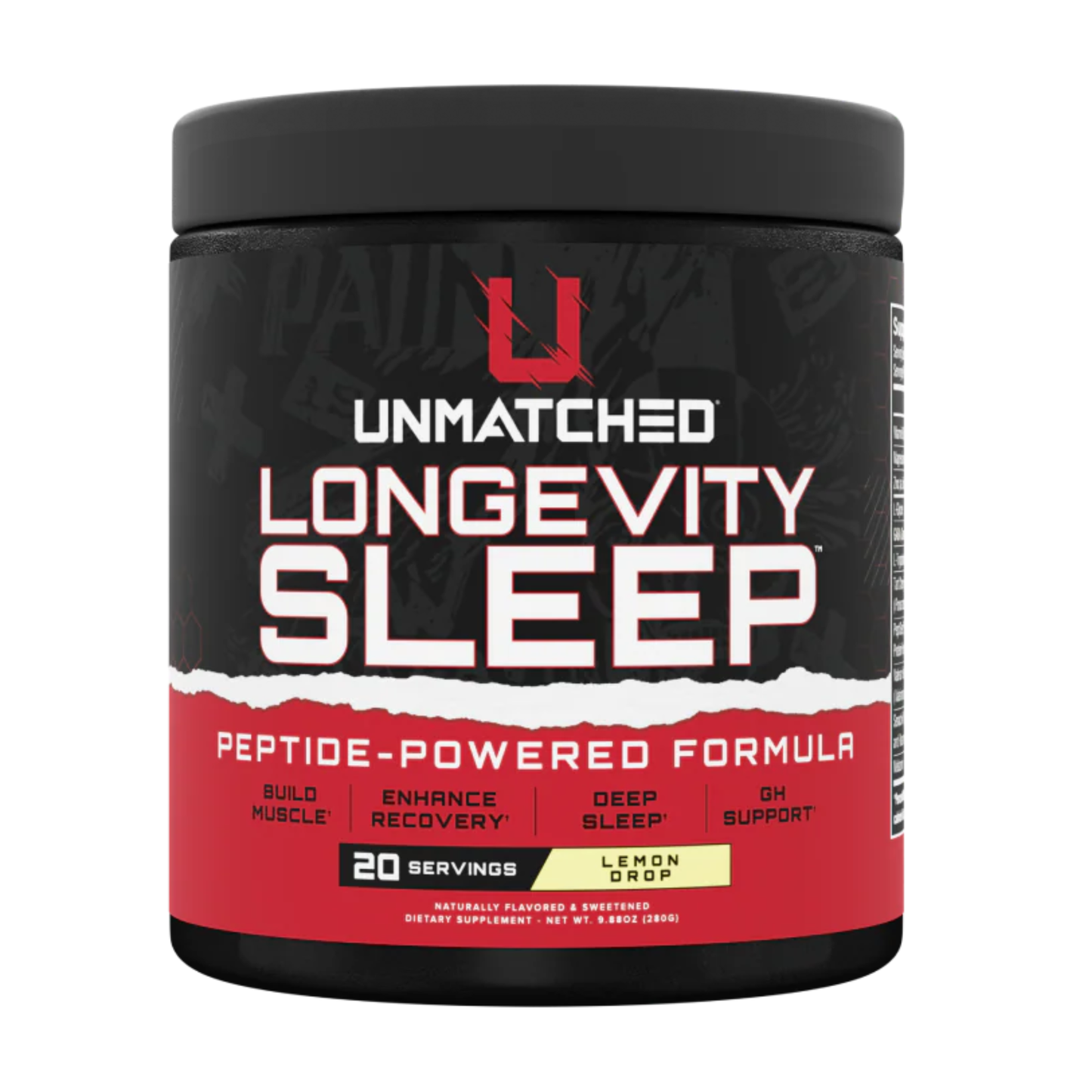 Unmatched Longevity Sleep | Advanced Sleep Support & Recovery Supplement - Lemon Drop (20 servings)