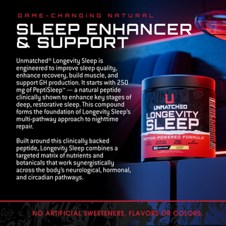 Unmatched Longevity Sleep | Advanced Sleep Support & Recovery Supplement - Lemon Drop (20 servings)