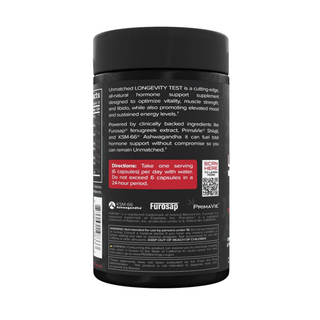Unmatched Longevity Test | Men’s Health & Performance Supplement (180 capsules)