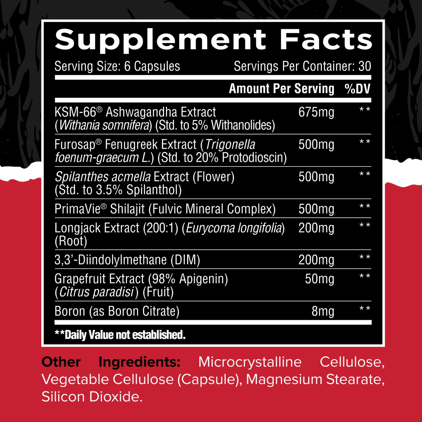 Unmatched Longevity Test | Men’s Health & Performance Supplement (180 capsules)