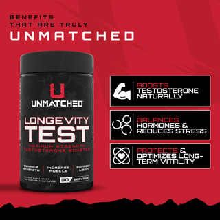 Unmatched Longevity Test | Men’s Health & Performance Supplement (180 capsules)