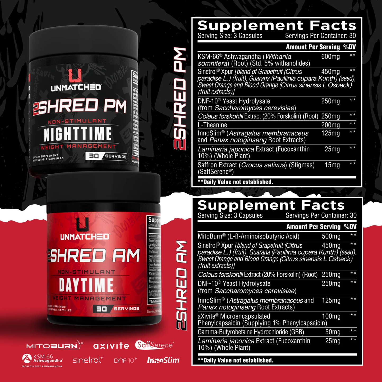 Unmatched Shred Stack | Advanced Fat Loss & Weight Management Supplement (180 capsules)