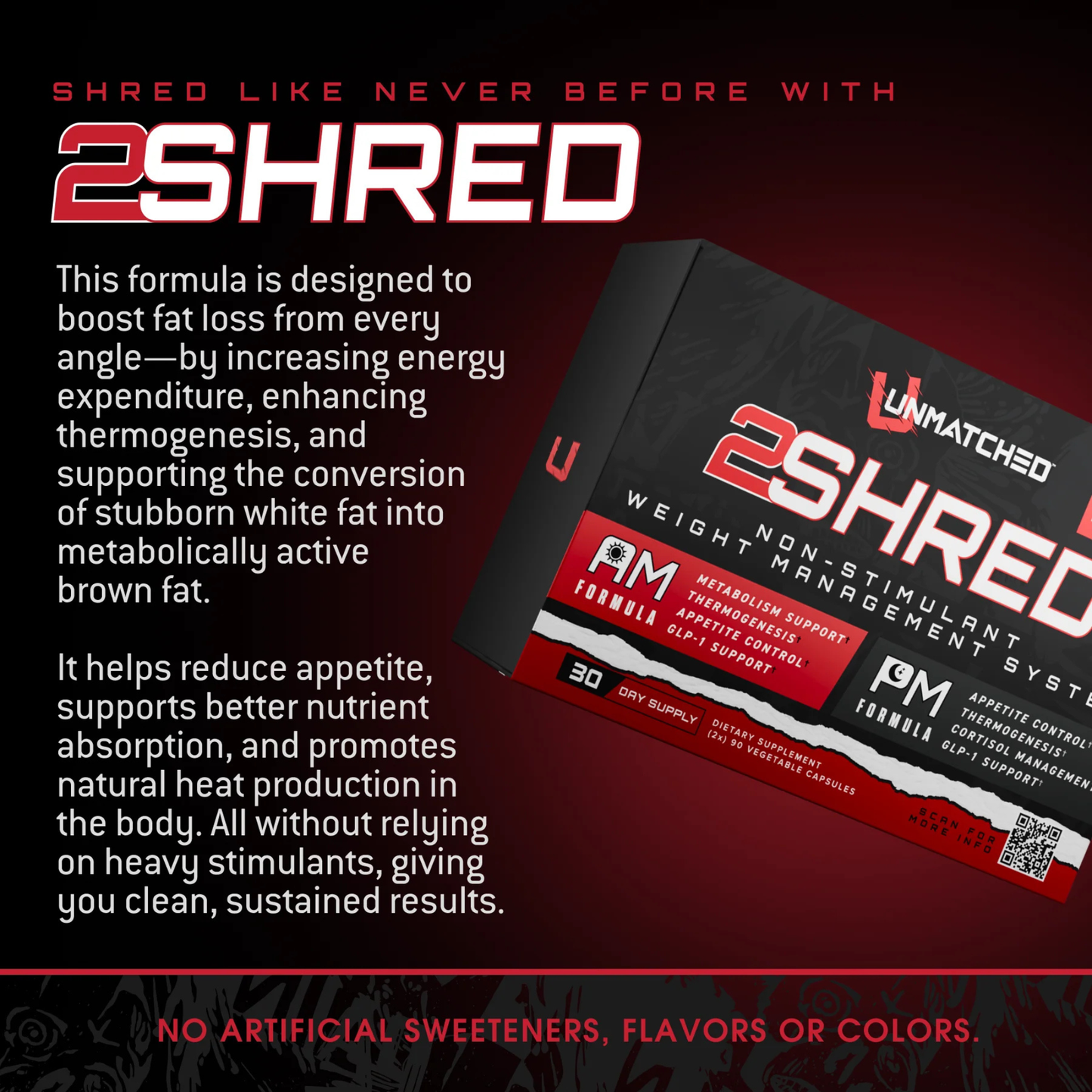 Unmatched Shred Stack | Advanced Fat Loss & Weight Management Supplement (180 capsules)