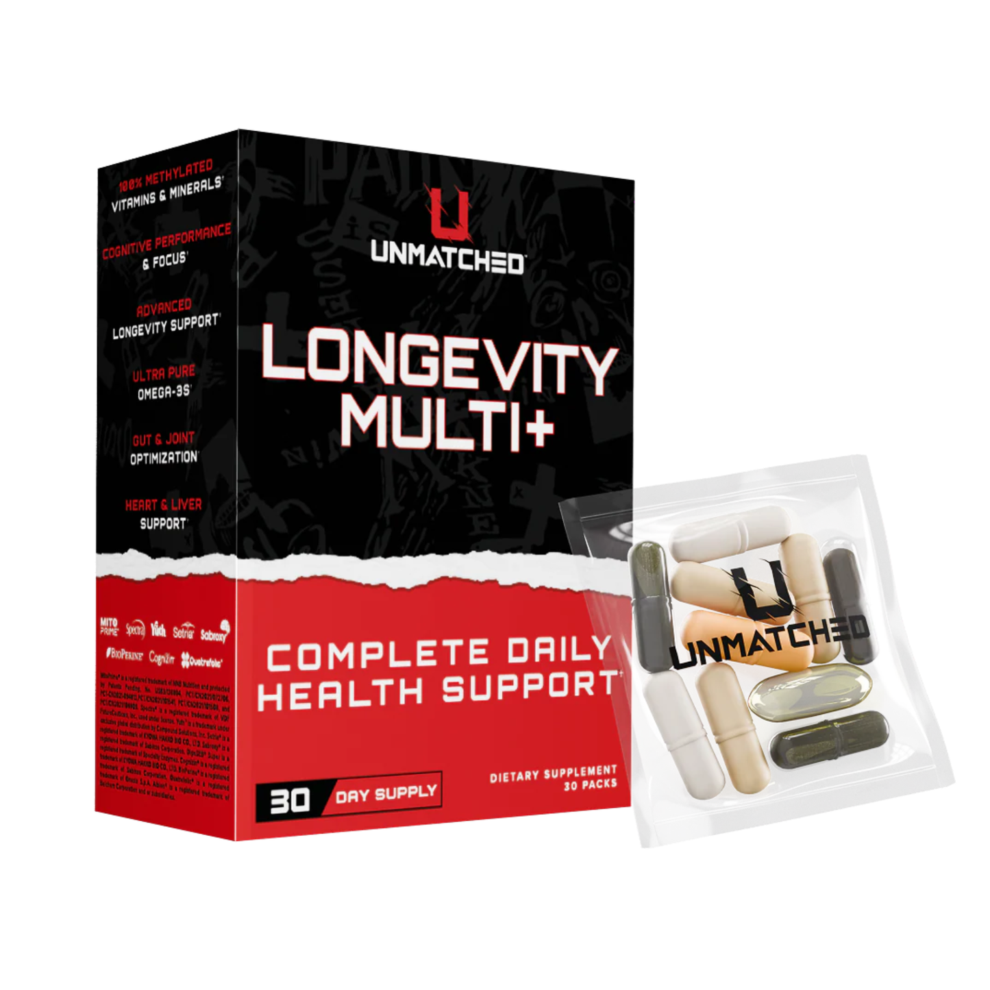 Unmatched Longevity Multi | Advanced Multivitamin & Daily Health Supplement (30 day supply) -