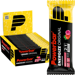 PowerBar Energize Original Berry Energy Bar – High Carb 2:1 Sports Bar with Sodium & Magnesium | 15 x 55g | Protein Bar for Endurance Running, Cycling & Team Sports