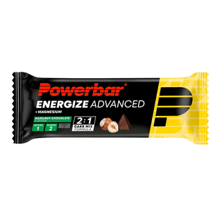 PowerBar Energize Advanced Hazelnut Chocolate Energy Bar – High Carb 2:1 Sports Bar, Optimal Texture with Sodium & Magnesium | 15 x 55g | Endurance Protein Bar for Athletes