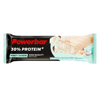 PowerBar ProteinPlus 30% Vanilla Coconut Protein Bar – 30% High Protein Sports Bar for Muscle Recovery | 15 x 55g | Protein Bar for Gym, Fitness & Post-Workout