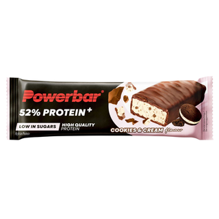 PowerBar ProteinPlus 52% Cookies & Cream Protein Bar – 52% Ultra High Protein Sports Bar | 20 x 50g | Protein Bar for Bodybuilding, Muscle Growth & Post-Workout