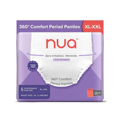 Nua Period Panties for Women – Ultra-Absorbent Period Underwear, Leak-Proof Menstrual Panties, Eco-Friendly Feminine Hygiene Products from Xl - XXL