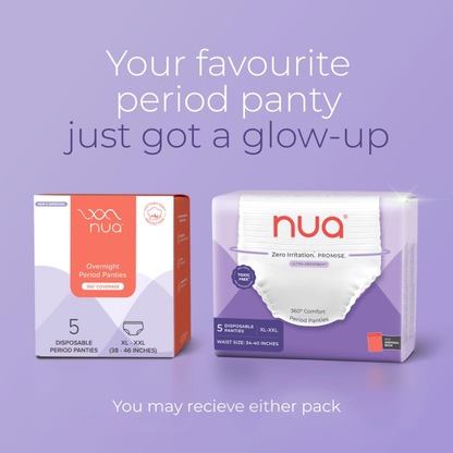 Nua Period Panties for Women – Ultra-Absorbent Period Underwear, Leak-Proof Menstrual Panties, Eco-Friendly Feminine Hygiene Products from Xl - XXL