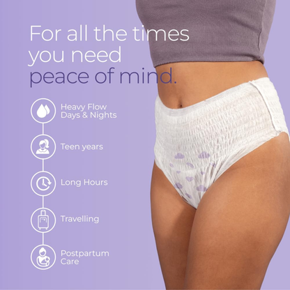 Nua Period Panties for Women – Ultra-Absorbent Period Underwear, Leak-Proof Menstrual Panties, Eco-Friendly Feminine Hygiene Products from Xl - XXL