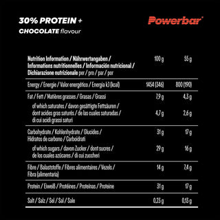 PowerBar ProteinPlus 30% Chocolate Protein Bar – 30% High Protein Sports Bar for Muscle Gain & Recovery | 15 x 55g | Protein Chocolate Bar for Gym & Fitness