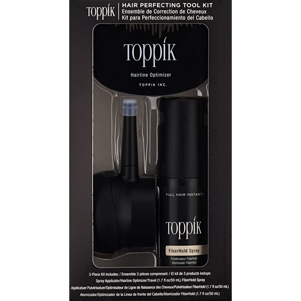 Toppik Hair Perfecting 3 pc Tool Kit (Hairline Optimizer, Fiber Application Pump, Fiber Hold Spray)