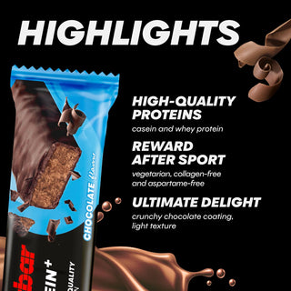 PowerBar ProteinPlus 30% Chocolate Protein Bar – 30% High Protein Sports Bar for Muscle Gain & Recovery | 15 x 55g | Protein Chocolate Bar for Gym & Fitness