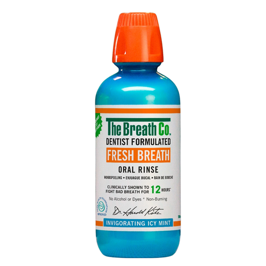 The Breath Co Dentist-Formulated Oral Rinse for Bad Breath with Invigorating Icy Mint Flavor
