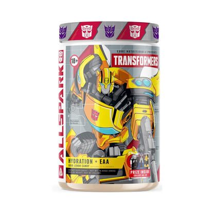 Core Nutritionals Transformers All Spark Hydration + EAA Full Electrolyte Blend for Recovery Bumblebee - 30 Servings (Sour Lemon Candy)