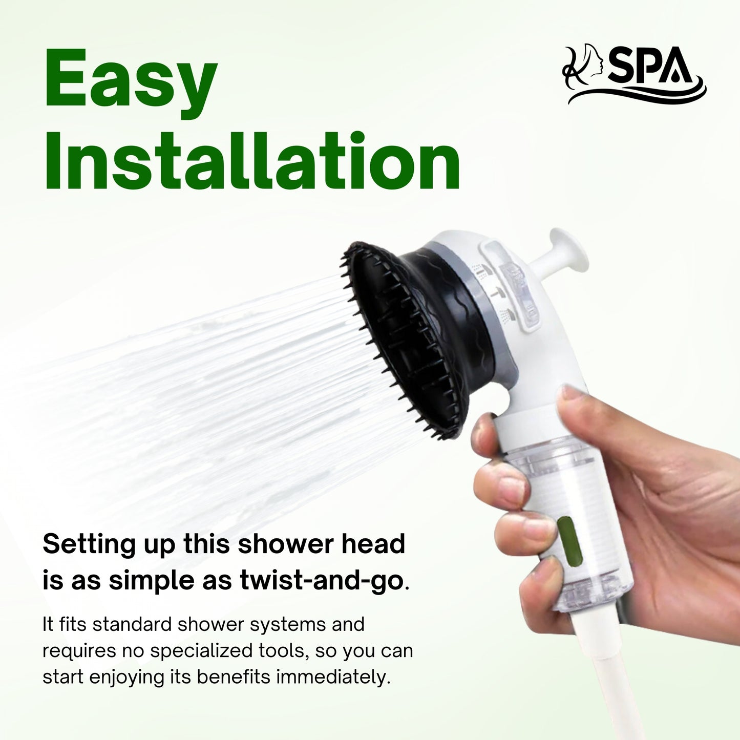 K-HeadSpa Korean Shower Head Therapy Kit – Green Lemon Essence