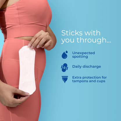 Nua Super-Thin Panty Liners for Daily Use, Rash-Free & Individually Wrapped - Pack of 40 liners