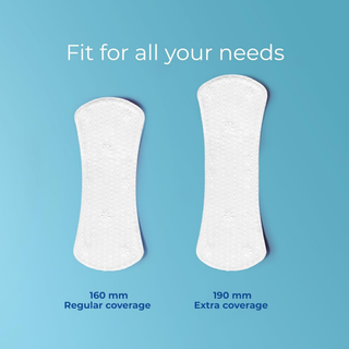Nua Super-Thin Panty Liners for Daily Use, Rash-Free & Individually Wrapped - Pack of 40 liners (160 mm)