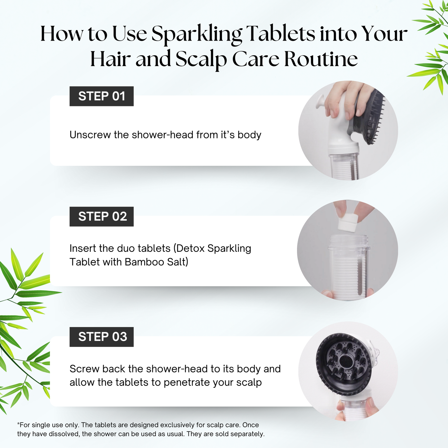K-HeadSpa Bamboo Salt Sparkling Tablet for Oily Scalp