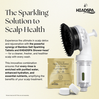 K-HeadSpa Bamboo Salt Sparkling Tablet for Opulent Radiance Scalp Revive K-HeadSpa