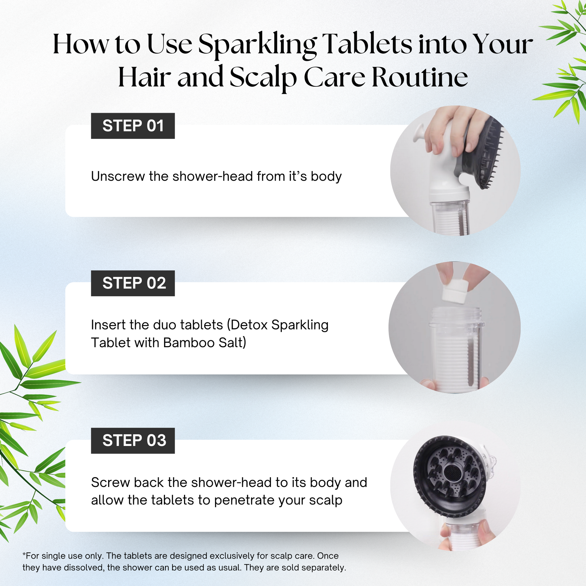 K-HeadSpa Bamboo Salt Sparkling Tablet for Dry Scalp K-HeadSpa