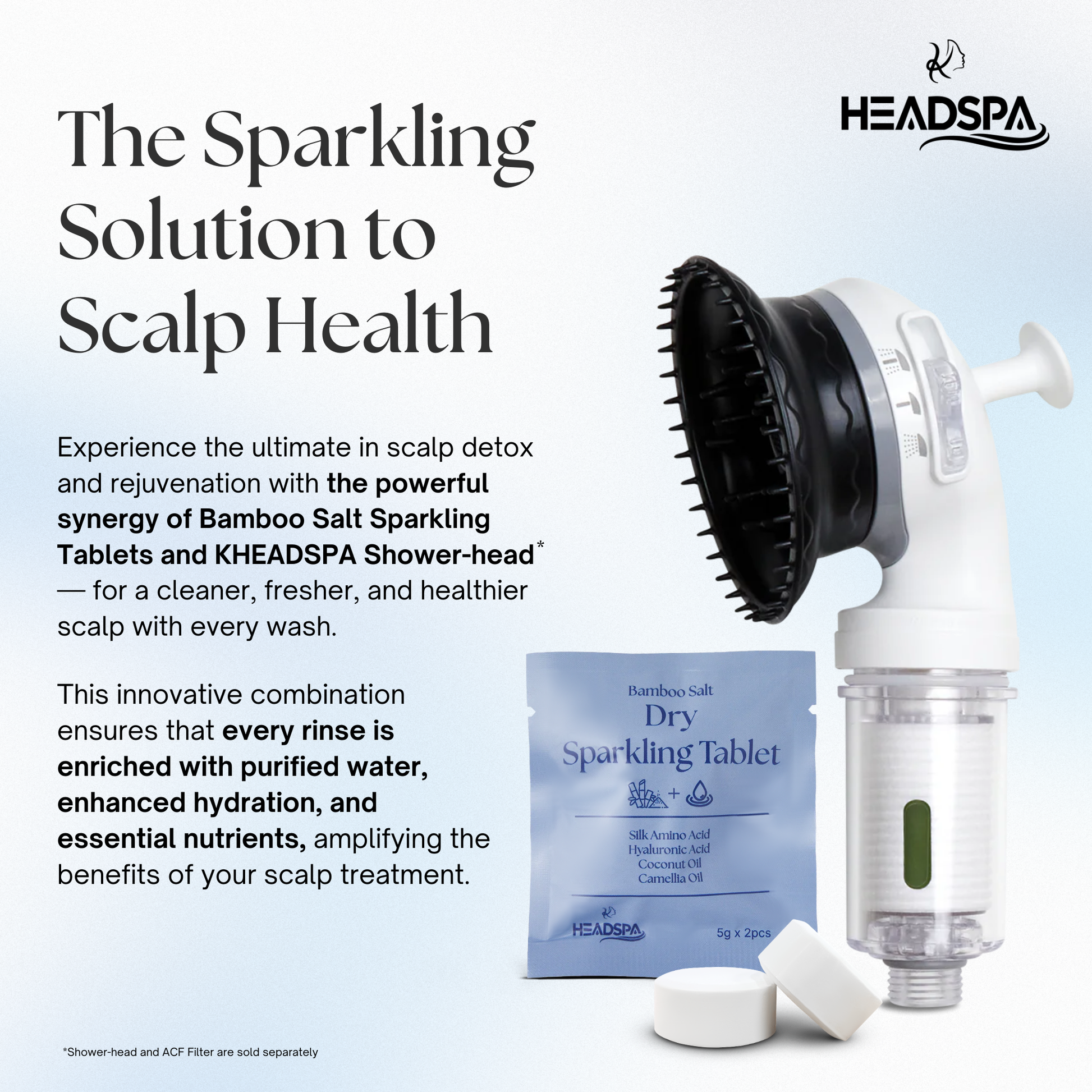K-HeadSpa Bamboo Salt Sparkling Tablet for Dry Scalp K-HeadSpa