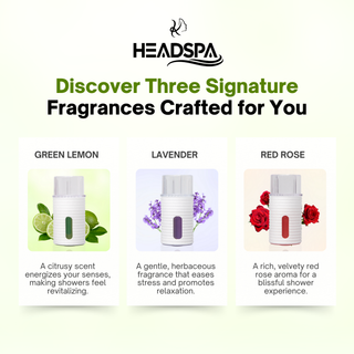 K-HeadSpa ACF Fiber Filter with Vitamin Gel & Sparkling Tablet Holder - Green Lemon K-HeadSpa