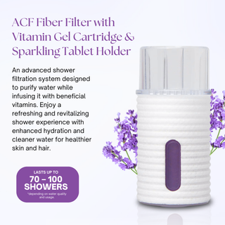 K-HeadSpa ACF Fiber Filter with Vitamin Gel & Sparkling Tablet Holder - Lavender K-HeadSpa