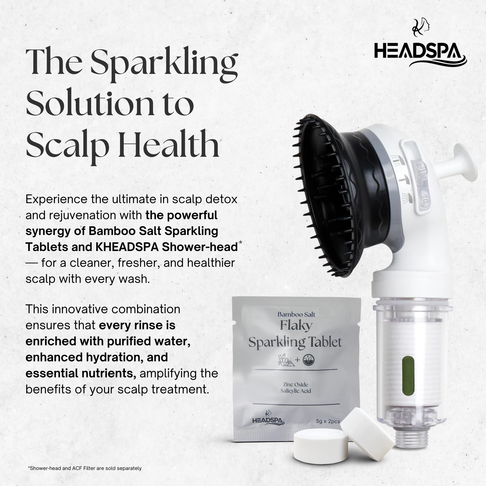 K-HeadSpa Bamboo Salt Sparkling Tablet for Flaky Scalp K-HeadSpa