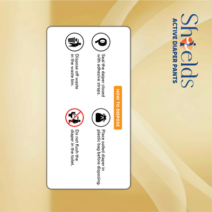 Shields Adult Diapers, Unisex Incontinence Diaper Pull-Ups for Women & Men, Leak-Proof, Daily Bladder Protection - Pack of 1 (M)