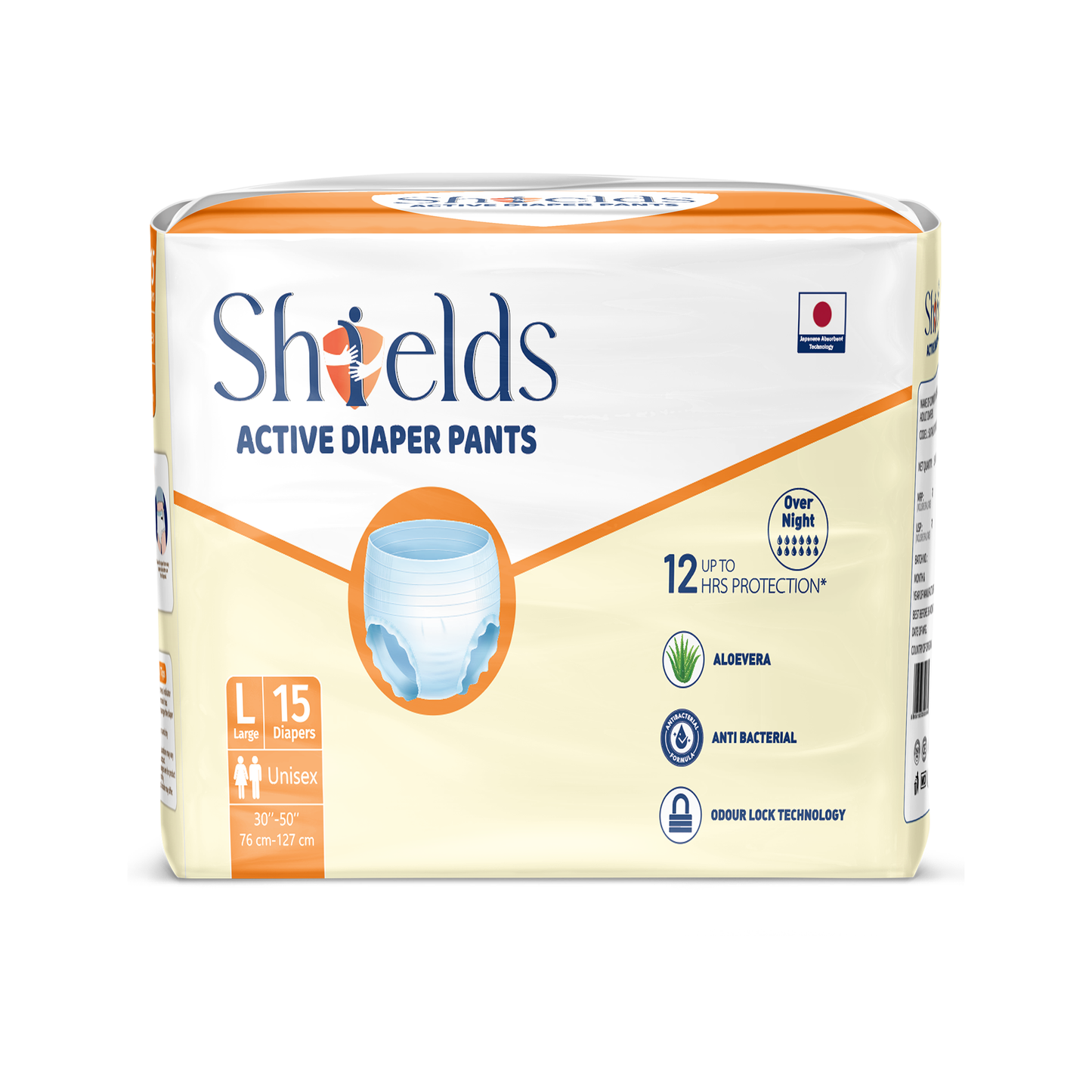 Shields Adult Diapers, Unisex Incontinence Diaper Pull-Ups for Women & Men, Leak-Proof, Daily Bladder Protection - Pack of 1 (L)