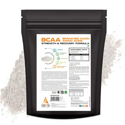 AS-IT-IS Nutrition BCAA 100% Pure Powder Pre and Post Workout Bodybuilding Supplement 250gm